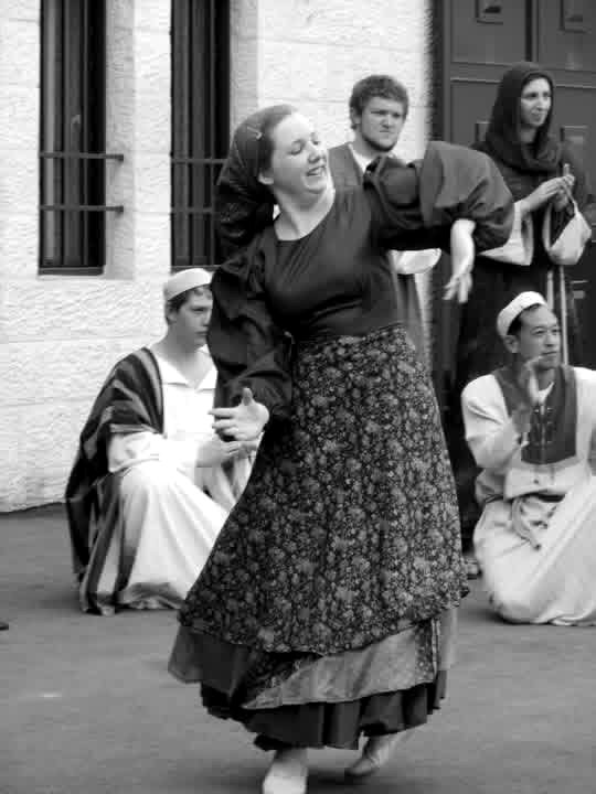 Christen dancing in worship