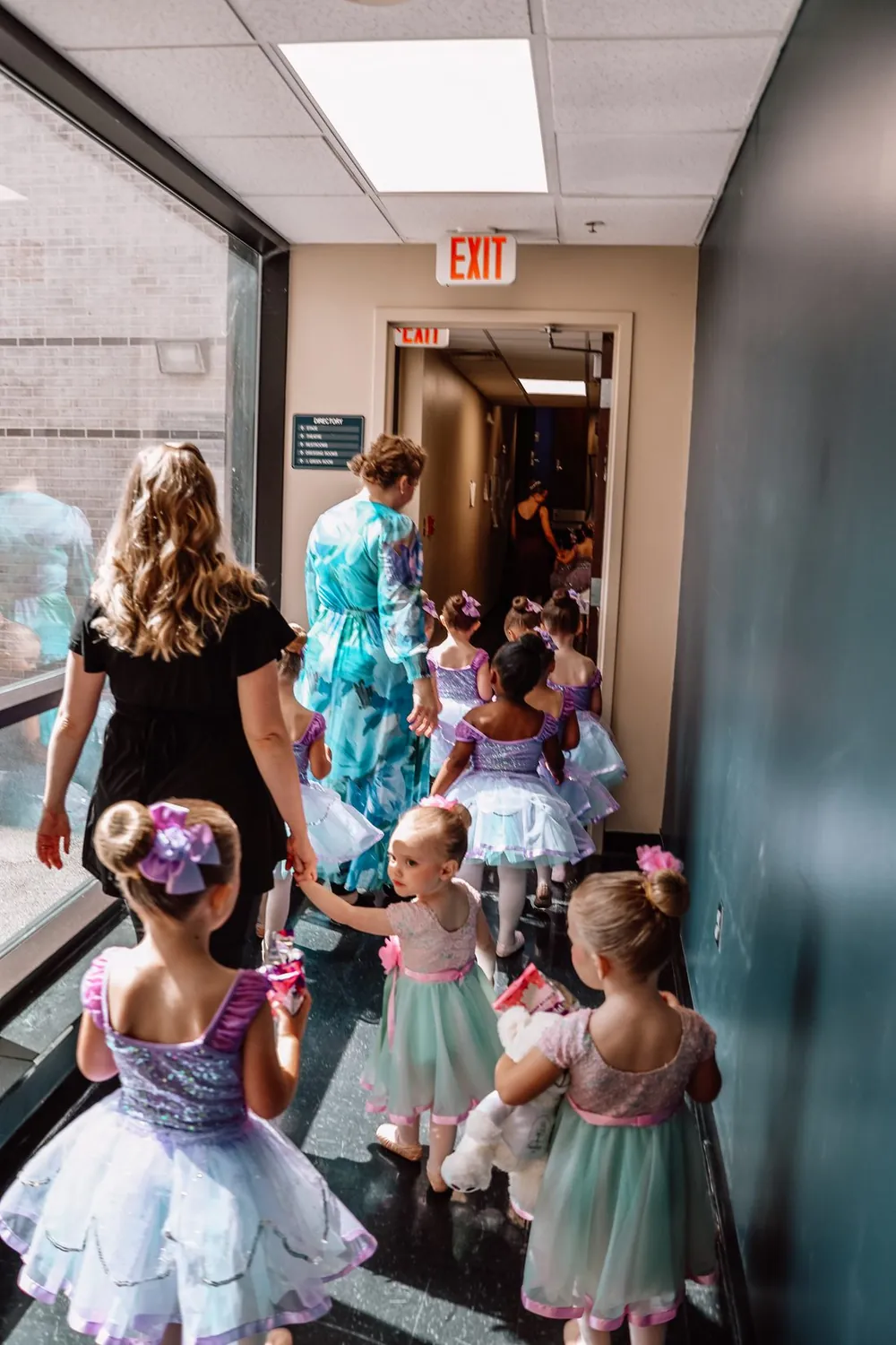 Young Sanctuary dancers in costume before a recital
